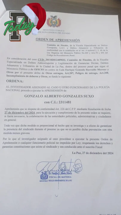 Vea la orden de aprehensión 