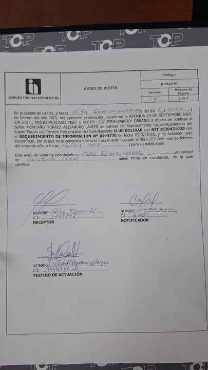 Claure denuncia represalias y el SIN desmiente: “No investigamos al Club Bolívar”