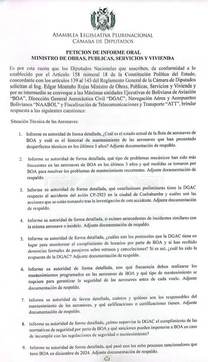 El ministro Edgar Montaño deberá rendir un informe sobre los incidentes en BoA ante la Comisión de Economía en la Cámara de Diputados