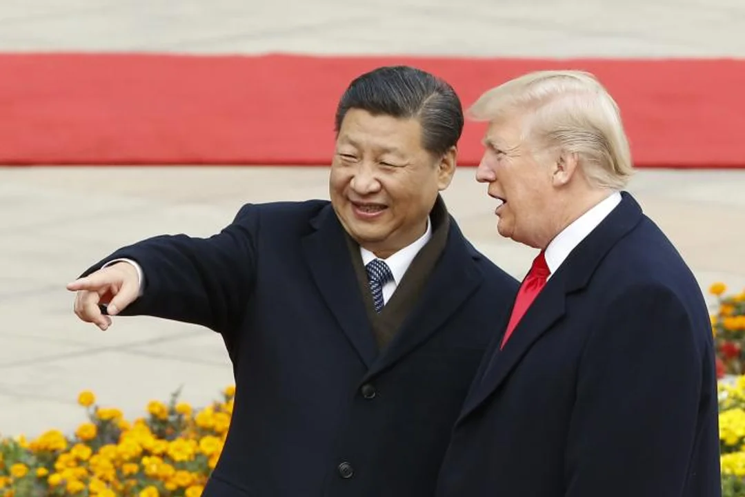Presidente de China, Xi Jimnping, y el presidente de EEUU, Donald Trump, en 2017