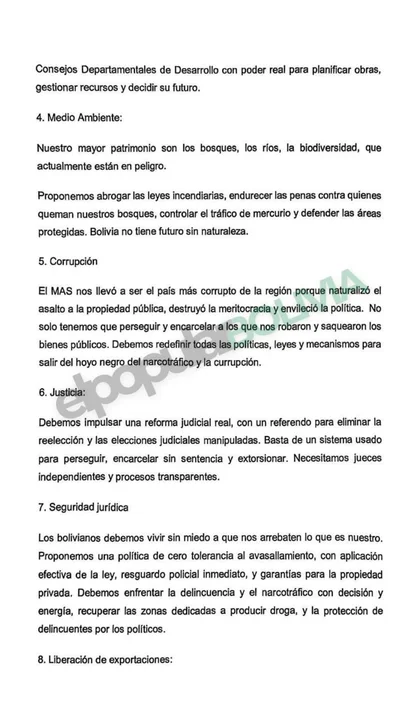 Luisa Nayar anuncia su respaldo a Samuel Doria Medina con una propuesta de reconstrucción nacional