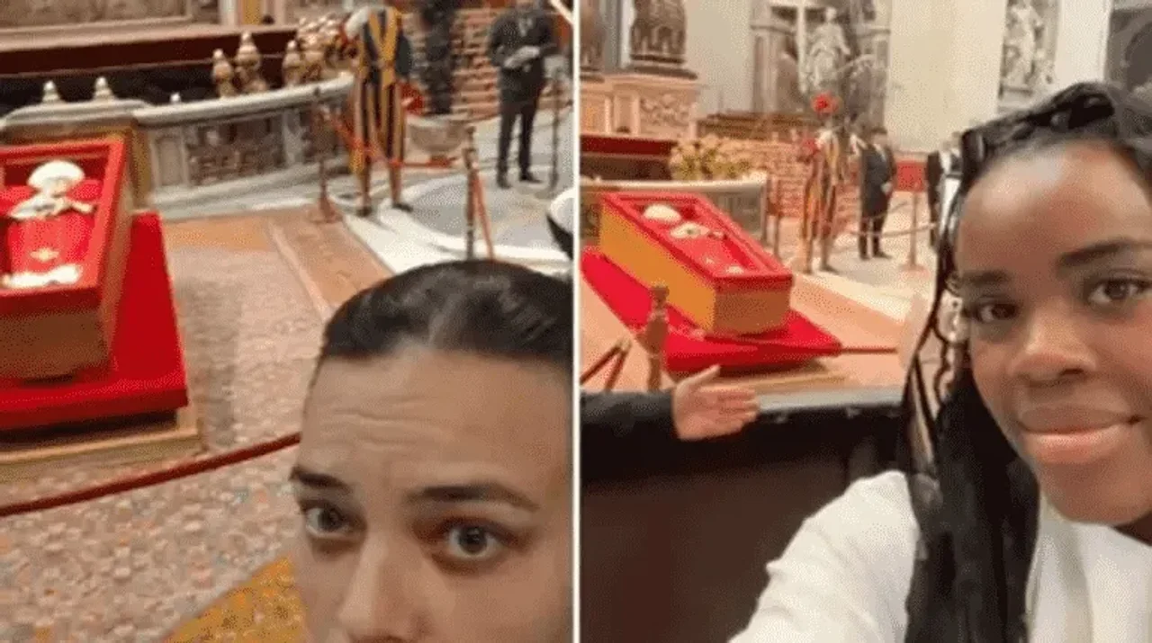 Polémica en el Vaticano por selfies junto al féretro del Papa Francisco