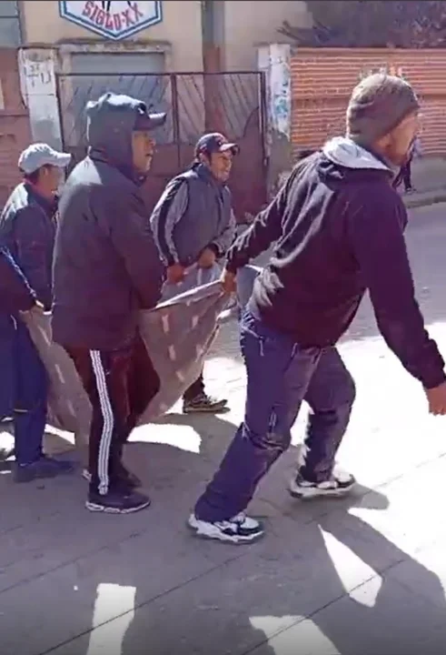 Uno de los heridos en Llallagua